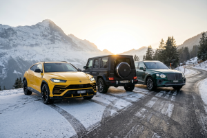 SUV de luxe pour les Alpes : Lamborghini Urus, Mercedes Classe G et Bentley Bentayga